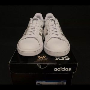 WOMEN'S ADIDAS GRAND COURT SNEAKERS ANIMAL PRINT